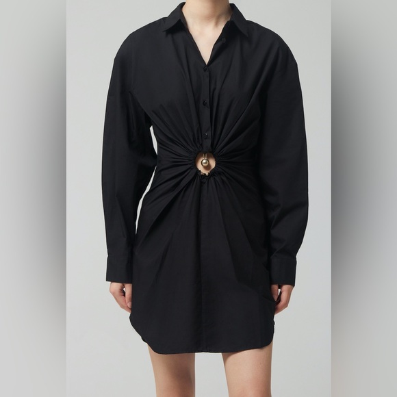 Christopher Esber Dresses & Skirts - Christopher Esber Pierced Shirt Dress In Black